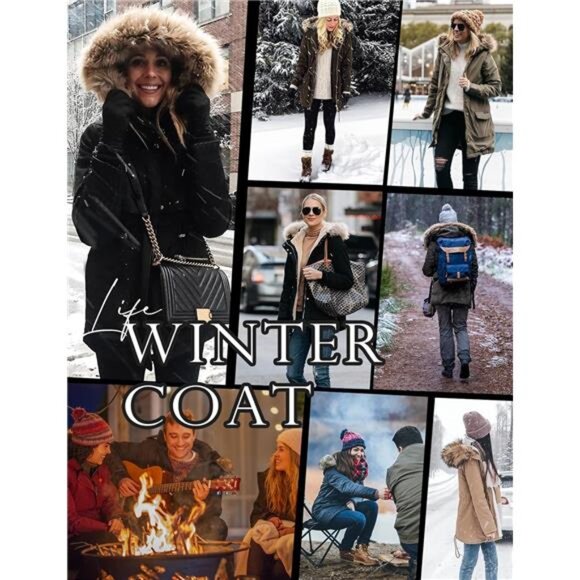 Womens Winter Coat Warm Thicken Puffer Jackets Black - Picture 6 of 6